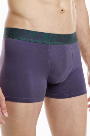 Boxer βαμβακερό ανδρικό Walk 2 Pack πράσινο-μωβ W1755-1-4055