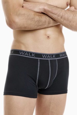 Boxer βαμβακερό ανδρικό Walk 2 Pack μαύρο-μαύρο W1756-0202