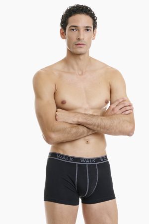 Alternative view of Boxer βαμβακερό ανδρικό Walk 2 Pack μαύρο-μαύρο W1756-0202