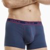 Boxer βαμβακερό ανδρικό Walk 2 Pack μπλε σκούρο-μελιτζανί W1756-0339